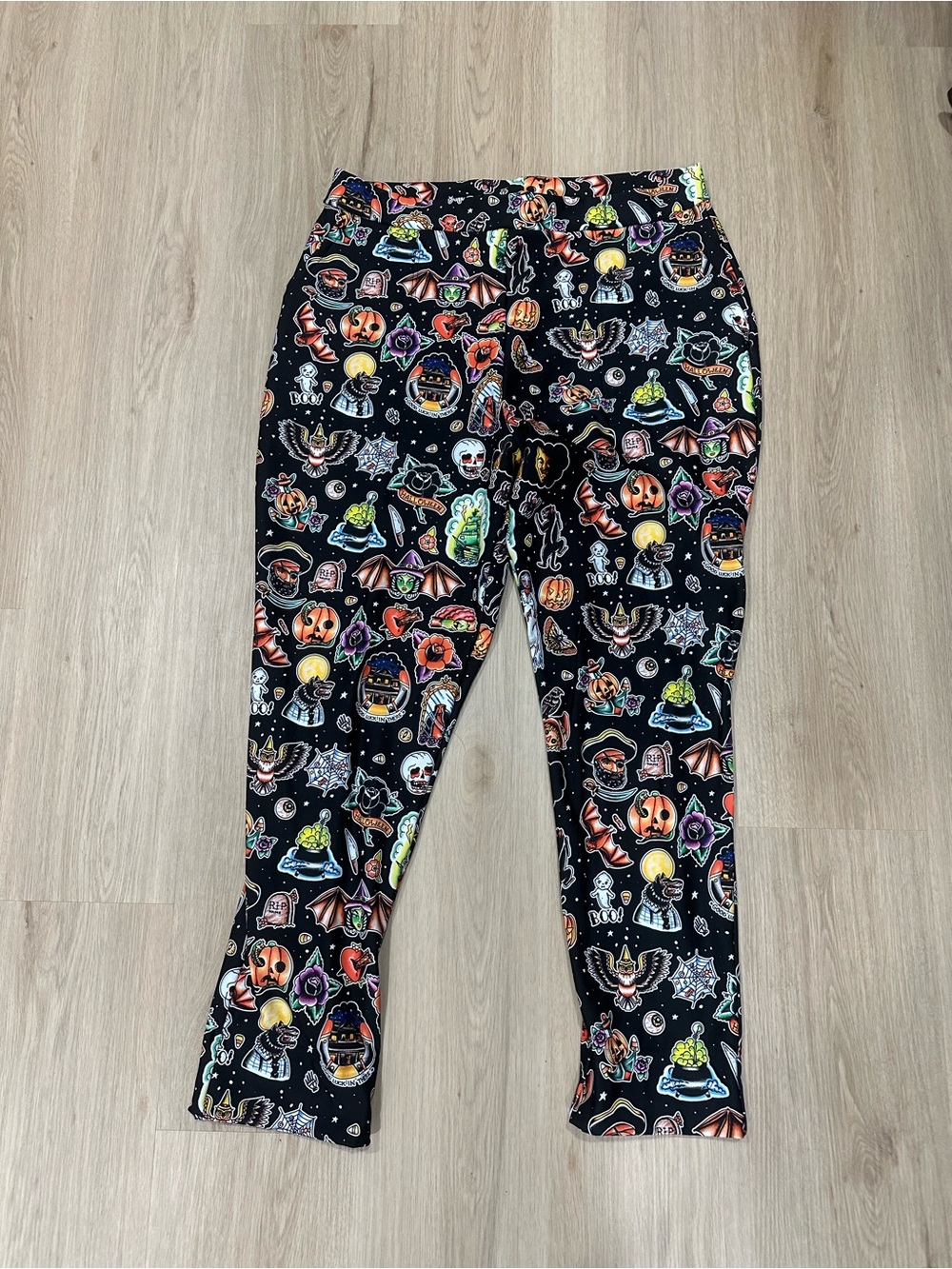 Blackmilk Tattoween Black Cuffed Pants